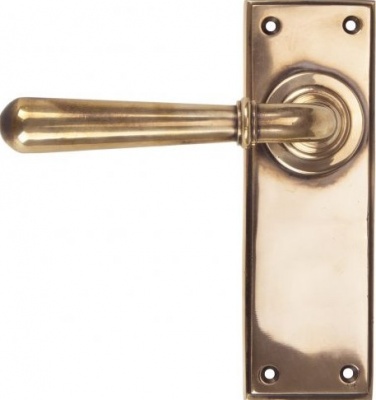 Newbury Lever Door Handle on Various Backplates